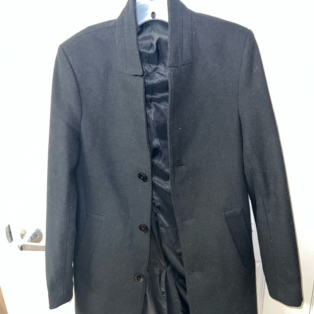 Classic Black Button-Up Coat